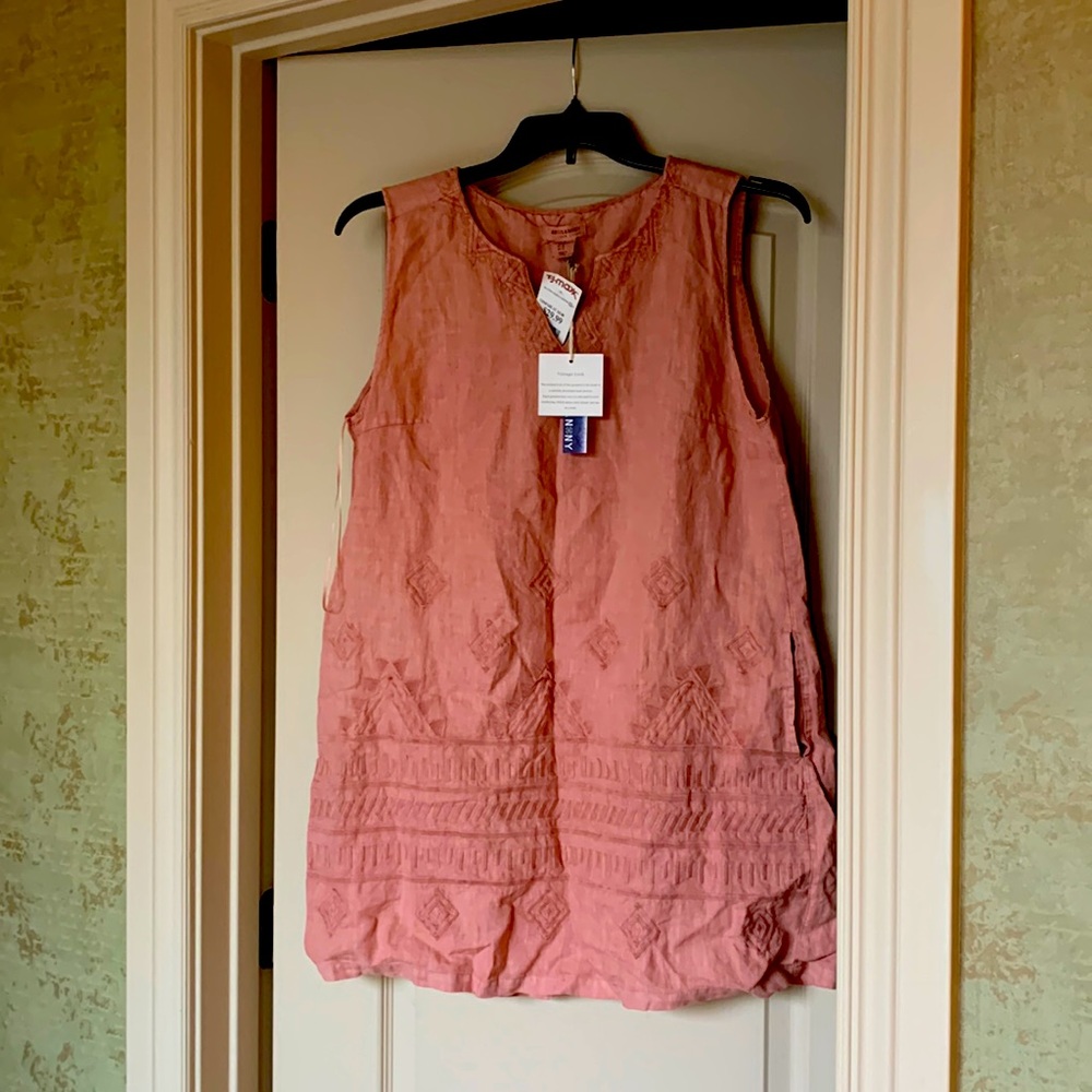 Vintage look 100% linen summer dress that is brand new